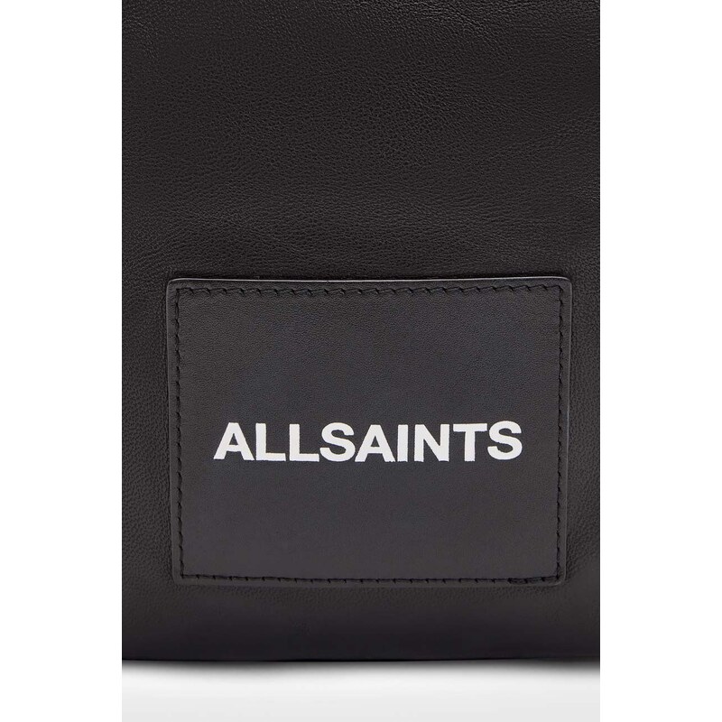 AllSaints pochette in pelle Falcon colore nero