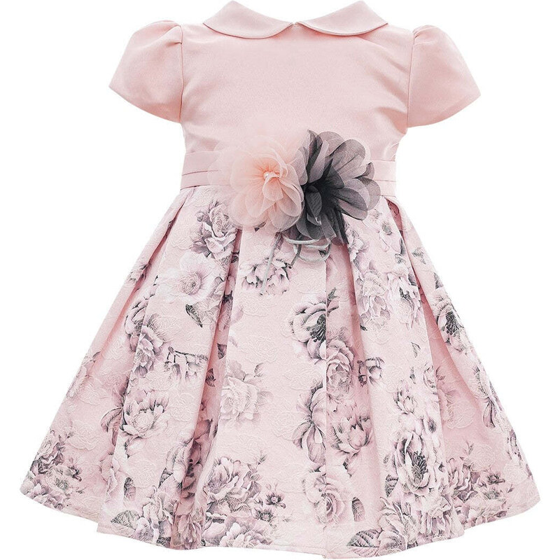 ABITO ROSA A FIORI BAMBINA main image 1