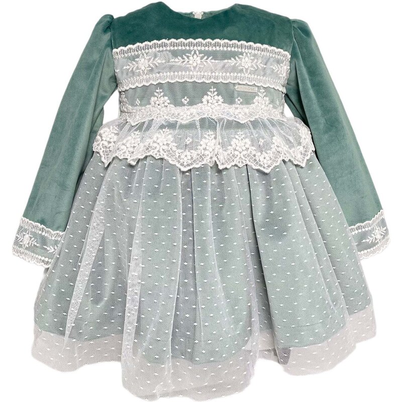 Abito Manica Lunga In Caldo Cotone Bambina MIMOSA CAMELIA1 - Foto 5