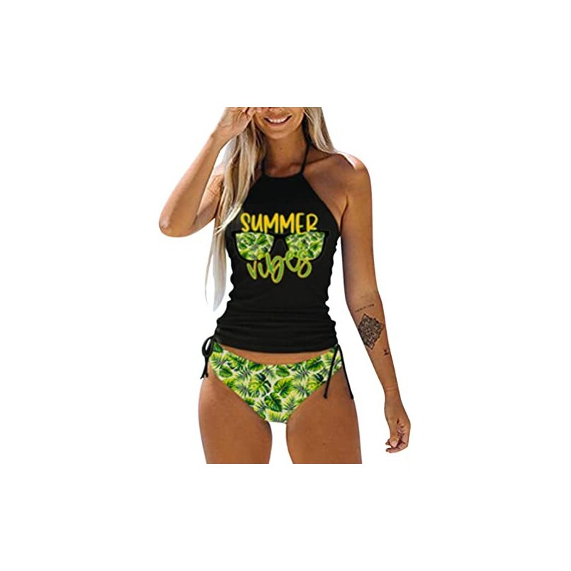 set di costumi da bagno tankini con stampa floreale Nero 2026 $52 XS S M L XL 2XL 3XL 4XL