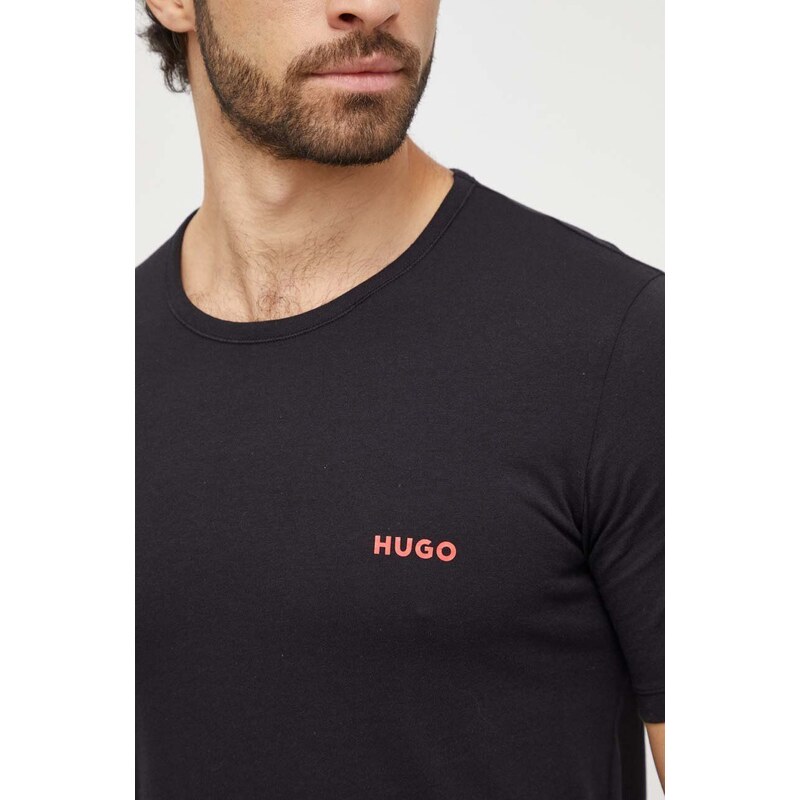 HUGO t-shirt in cotone pacco da 3 colore arancione