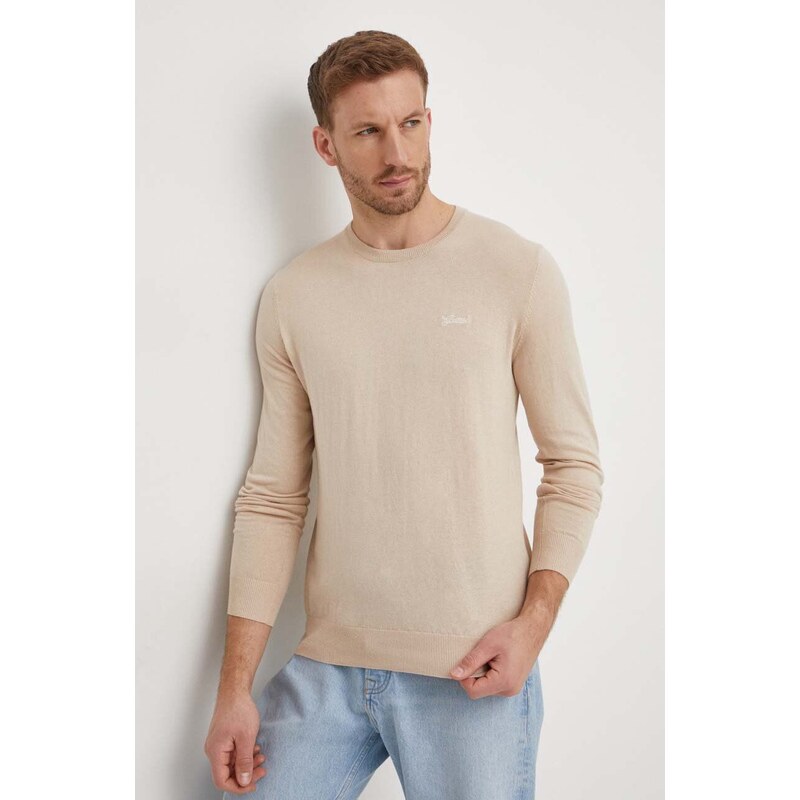 Guess maglione con aggiunta di seta colore beige