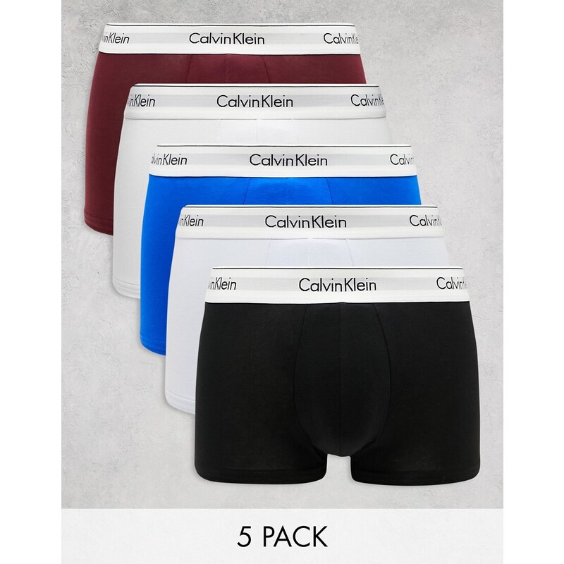 Calvin Klein - Confezione da 5 boxer aderenti multi-Multicolore