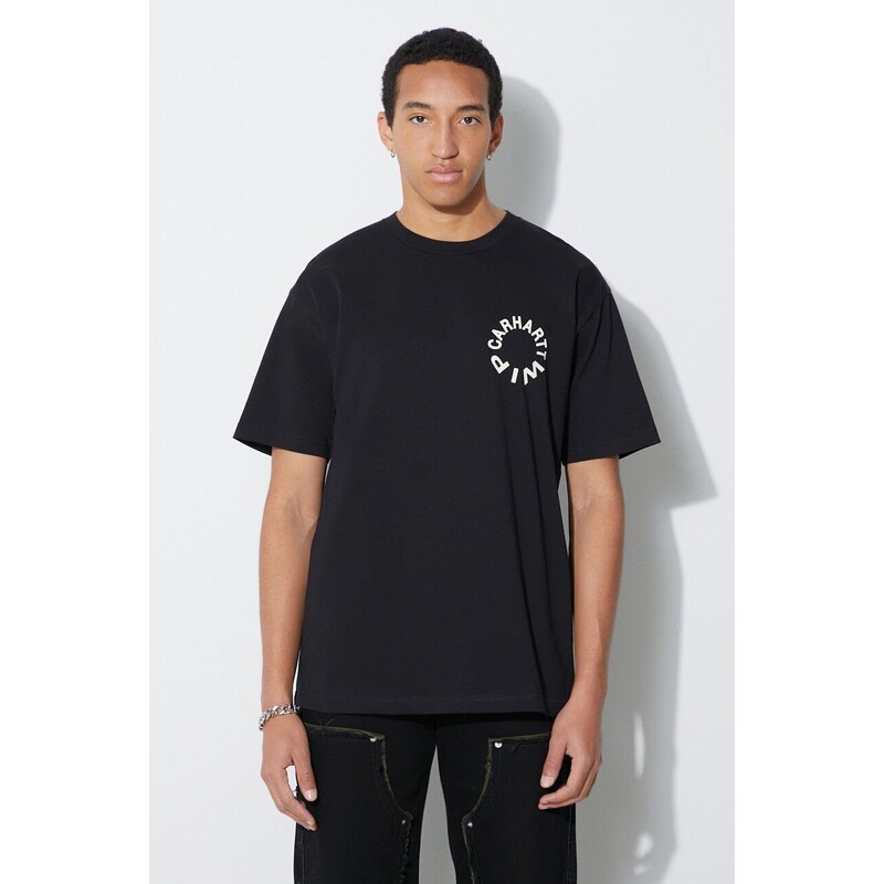 Carhartt WIP t-shirt in cotone uomo colore nero