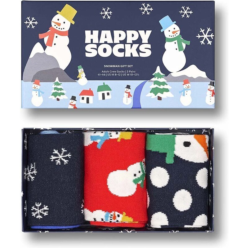 Happy Socks calzini Snowman Socks Gift Set pacco da 3