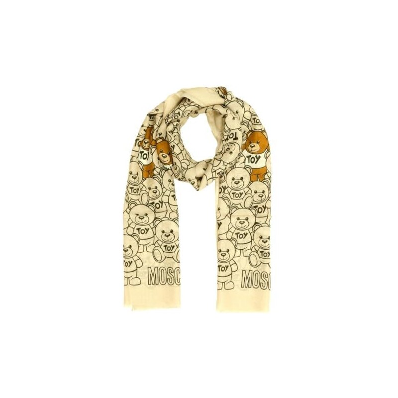 MOSCHINO Sciarpa Scarf Foulard 03314 M3011 Beige cm