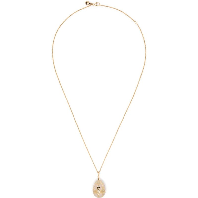 Miore – Collana Con Pendente In Oro Giallo 9K, 45 Cm, Con Perla, Certificato Di Autenticità E Astuccio Regalo