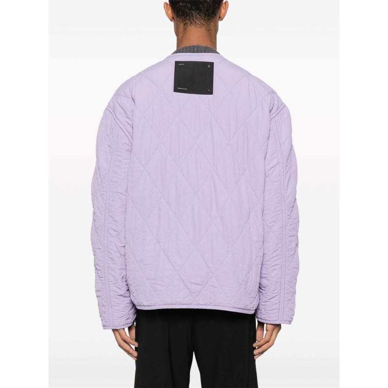 LAMKUKU Giacca Jeans Uomo Strappata – Denim Sottile E Stretch – Colore Viola – Taglia Large (Adatta Come Una Medium)
