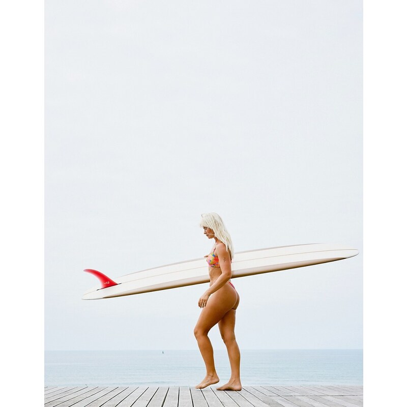 Billabong X Amanda Djerf - Sunny Coast - Top bikini a fascia arricciato a fiori rétro-Multicolore