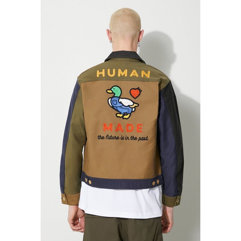 Human Made giacca Zip-Up Work uomo colore blu navy HM26JK006