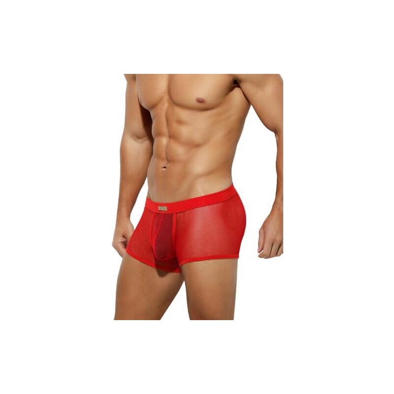 Boxer Da Uomo, In Rete, Sexy, A Rete Trasparente, In Rete Retrò, Biancheria Intima, Nero , XL - Foto 12