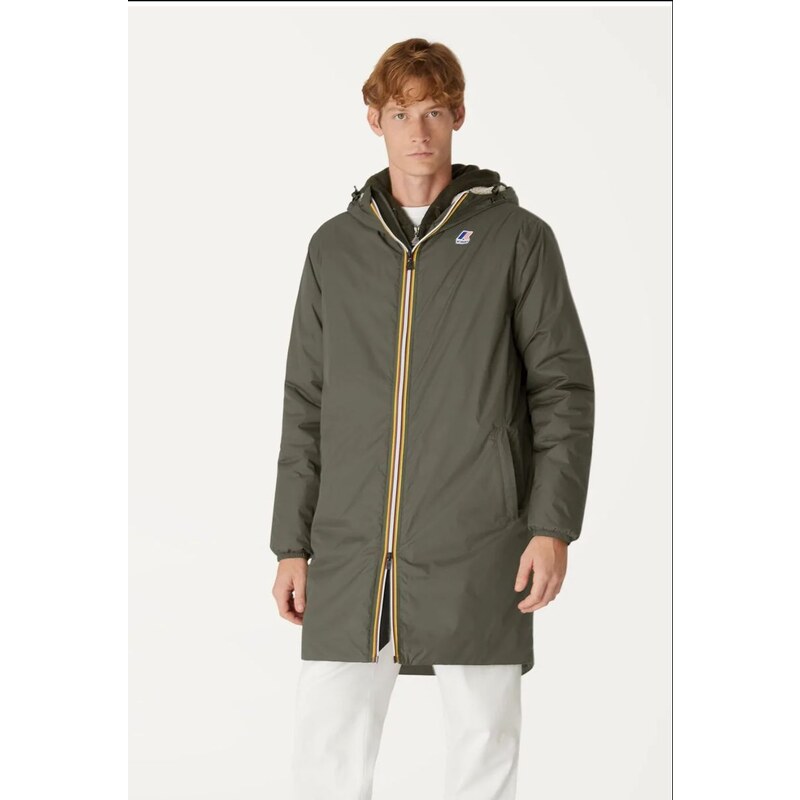 Giacca K-Way Unisex Claude – Nylon Ripstop Impermeabile, Fodera Pelo Orsetto, Cappuccio, Zip E Flap Antivento - 4