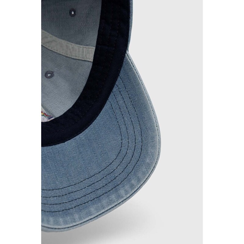 Polo Ralph Lauren berretto da baseball in cotone colore blu con applicazione