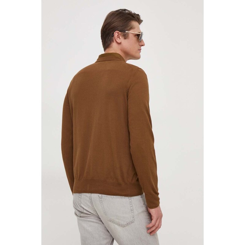 BOSS maglione in cotone colore marrone