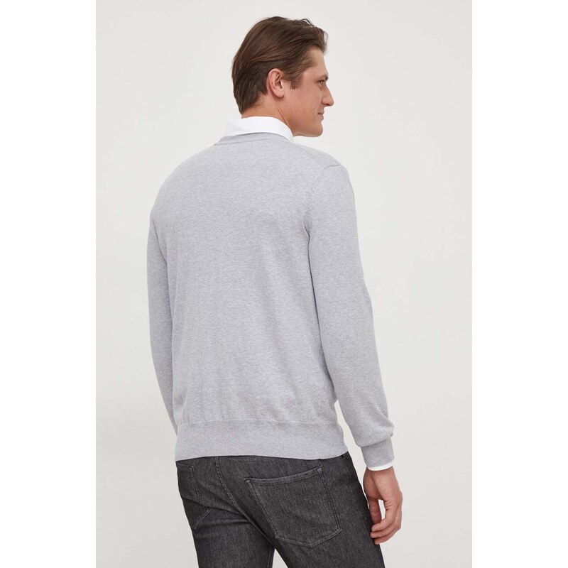 BOSS maglione in cotone colore grigio