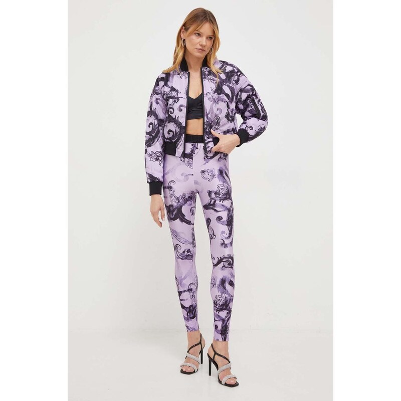 Versace Jeans Couture giubbotto bomber reversibile donna colore violetto