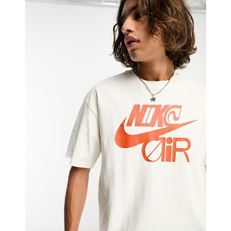 Nike - Air M90 - T-shirt bianco sporco-Blu