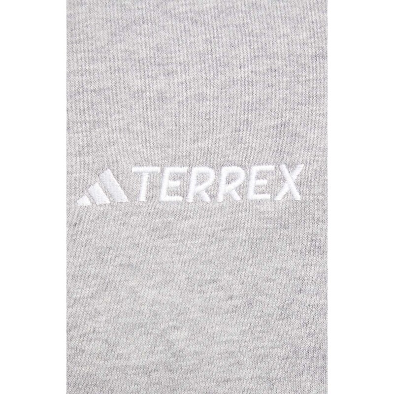 adidas TERREX felpa da sport colore grigio con cappuccio IB6564