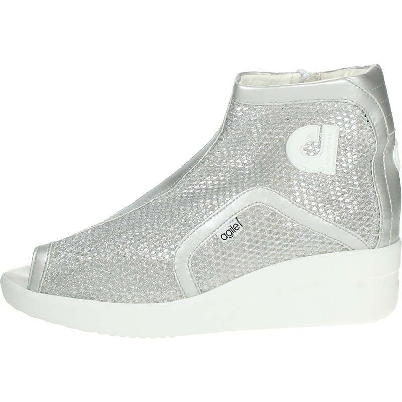 Sneaker da donna Ash Race argento con strass