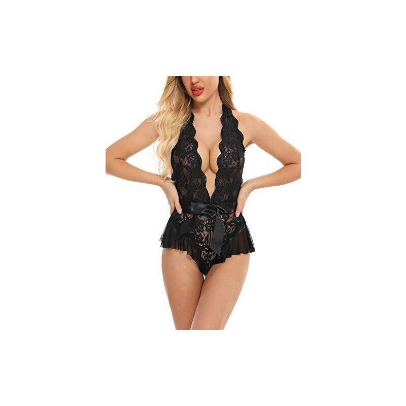 Lingerie Sexy Avidlove In Pizzo - Corsetto Con Reggicalze E Scollo A V - Foto 7