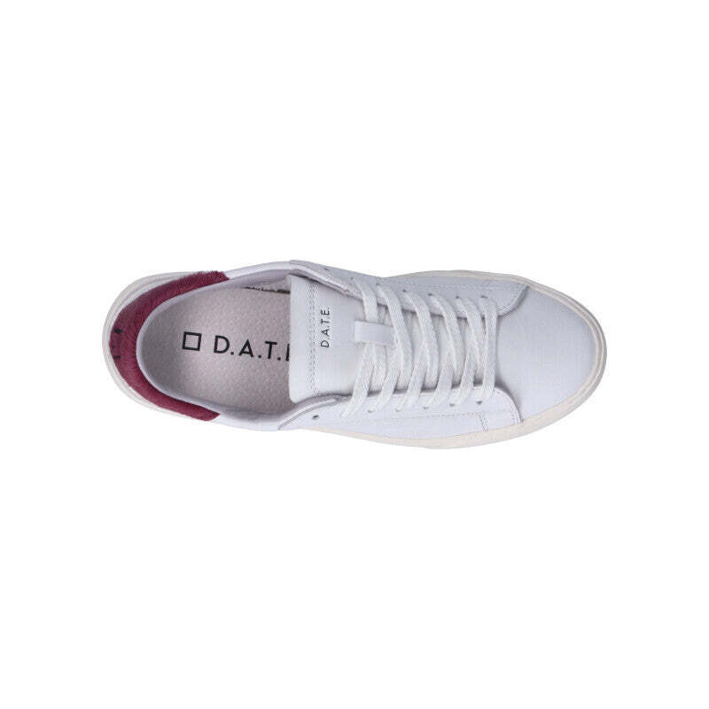 D.A.T.E. Sneaker donna bianca/magenta in pelle SNEAKERS