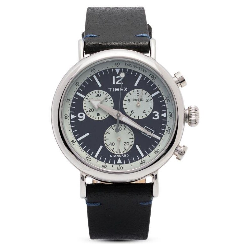 Timex Orologio Uomo In Acciaio – Cassa 40 Mm, Cinturino Pelle, Quadrante Crema Con Numeri Arabi E Luce INDIGLO - 5