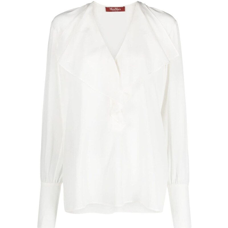 Uomo Premiere Pulsante Manica Lunga Giù Camicia Seta Bianco Foglia Oro - Foto 6