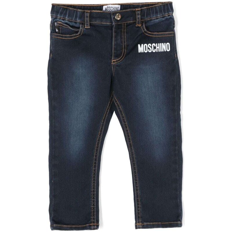 MOSCHINO KIDS Jeans Neonato Blu Cotone