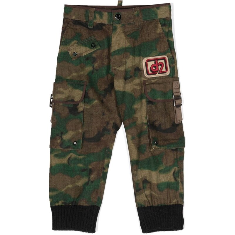 DSQUARED KIDS Pantalone sportivi con stampa camouflage