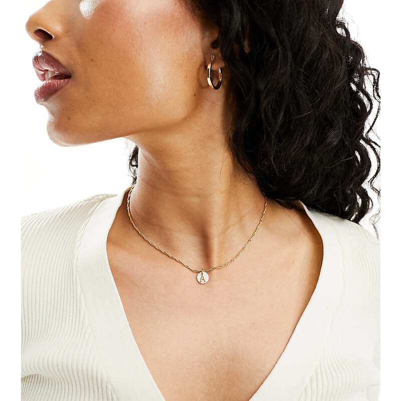 Ciondolo Croce Placcato Oro 18 Carati - Smalto Blu | La Boutique Di Lourdes