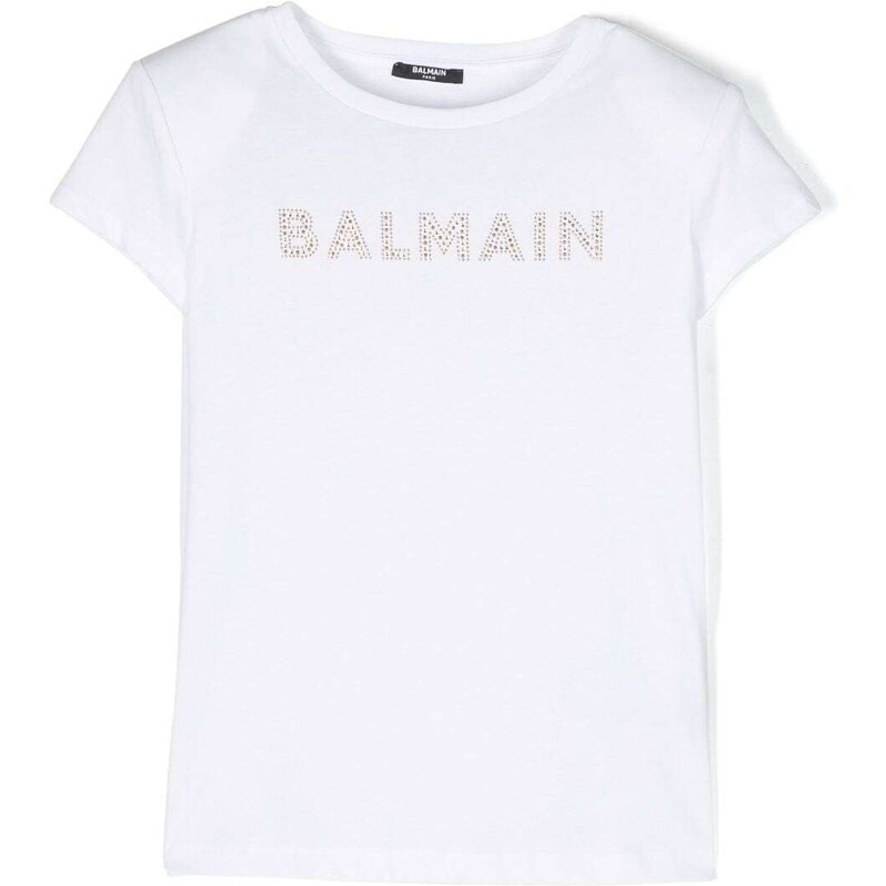 BALMAIN KIDS T-shirt bambina con logo stra
