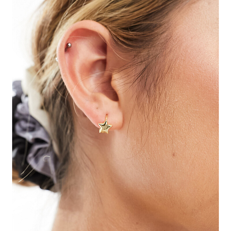 Navachi - Orecchini A Cerchio Placcati In Oro 18 Ct, Con Fiore Smaltato, Catenina Pendente E Pietre Chiare, Diametro2,5 Cm E 18ct Base Metallo Placcato Oro, Colore: Nero , Cod. HB6-2721-1