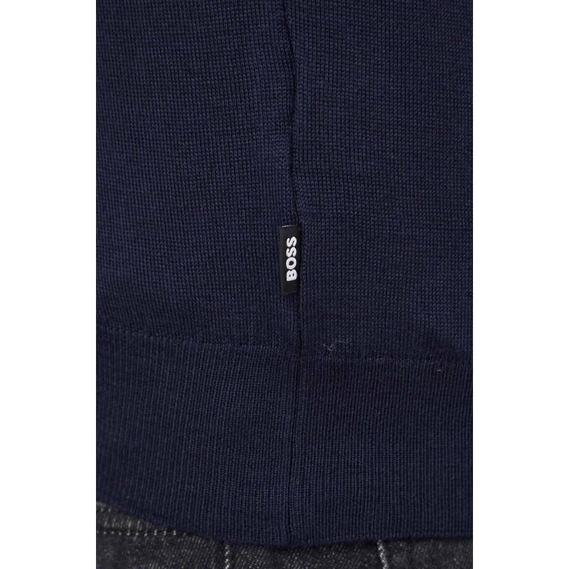 BOSS cardigan in lana colore blu navy