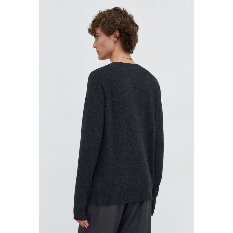 American Vintage maglione in lana uomo colore grigio