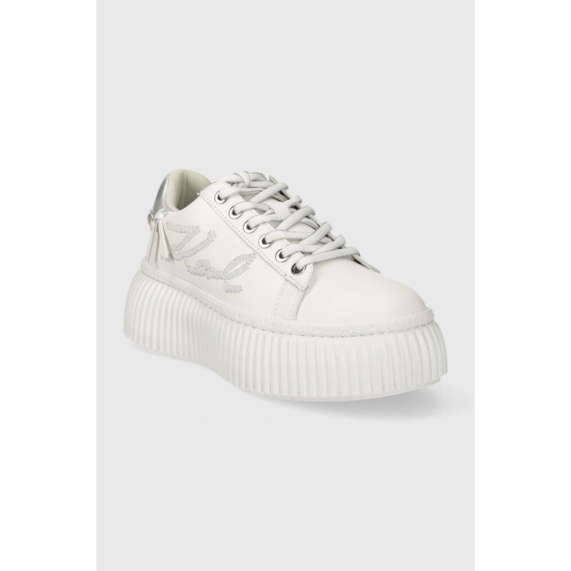 Karl Lagerfeld sneakers in pelle KREEPER LO colore bianco KL42372A