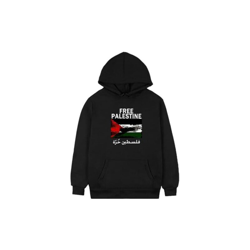 Taiwan Peace - Felpa Con Cappuccio Uomo Nero XL - Cotone E Poliestere Con Tasca A Marsupio E Cordoncino