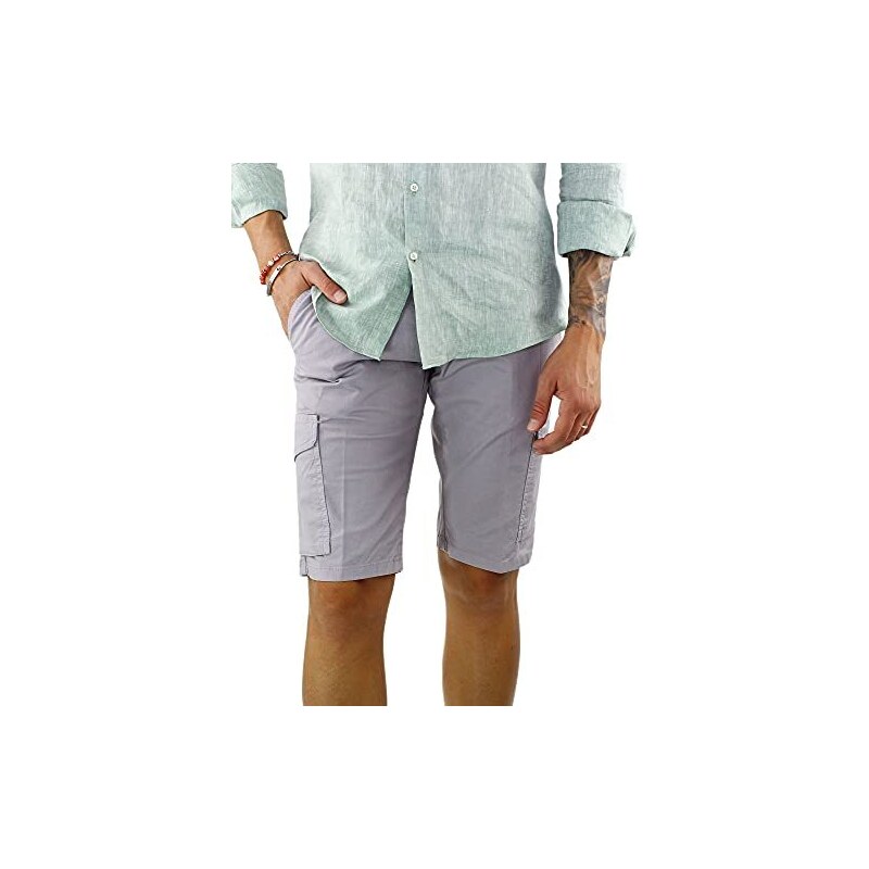 BERMUDA UOMO TAGLIE Forti TAGLIA 62 64 66 Pantalone Corto Tasconi Beige OVERSIZE EUR 39,90 - IT - Foto 6