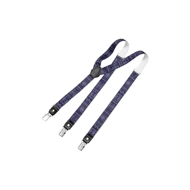 Bretelle Uomo KUNN Antimetal Detector – Larghezza 3,8 Cm Con Clip In Plastica – Regolabili Fino A 132 Cm (Nere)