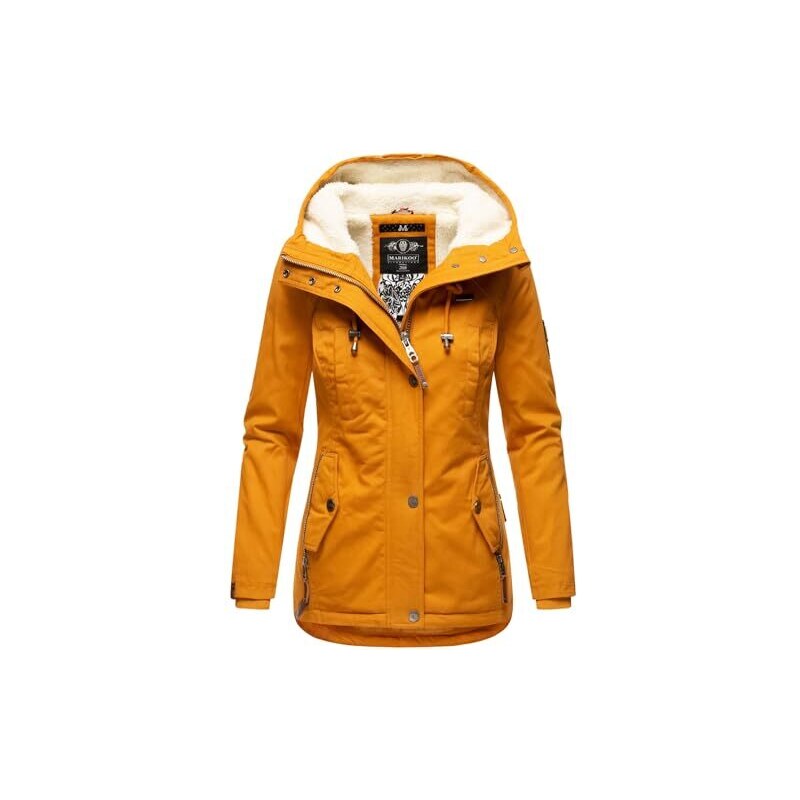 Khujo Parka Invernale Donna Babette – Cappuccio Con Pelliccia Sintetica Rimovibile, Nero, Taglia XL