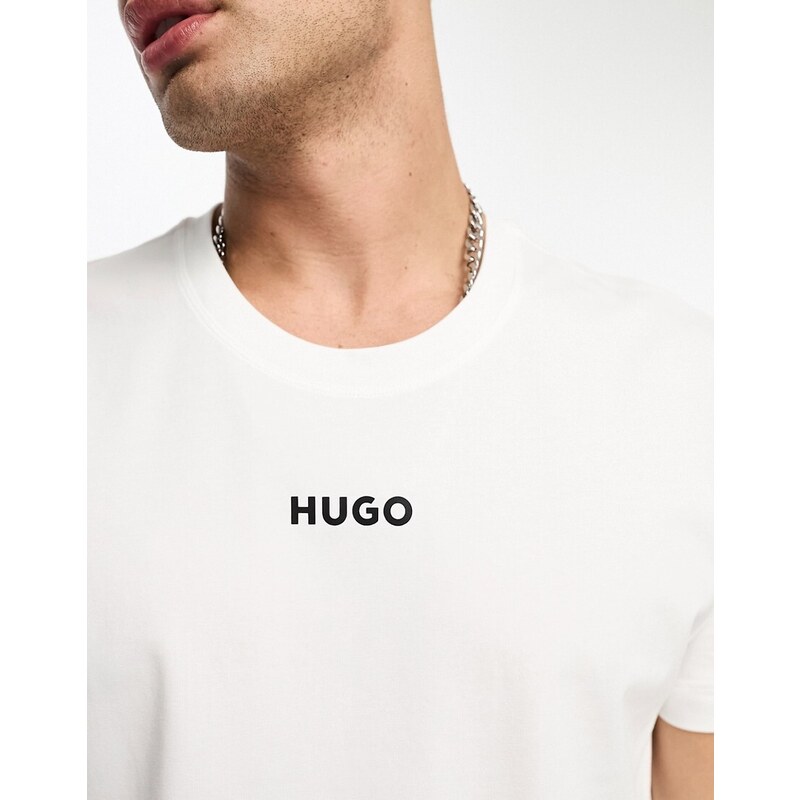 Hugo Red Hugo Bodywear - Linked - T-shirt bianca-Bianco