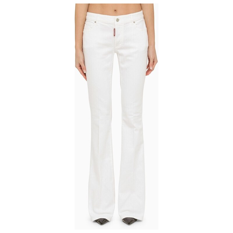 Dsquared2 Pantalone bianco in cotone