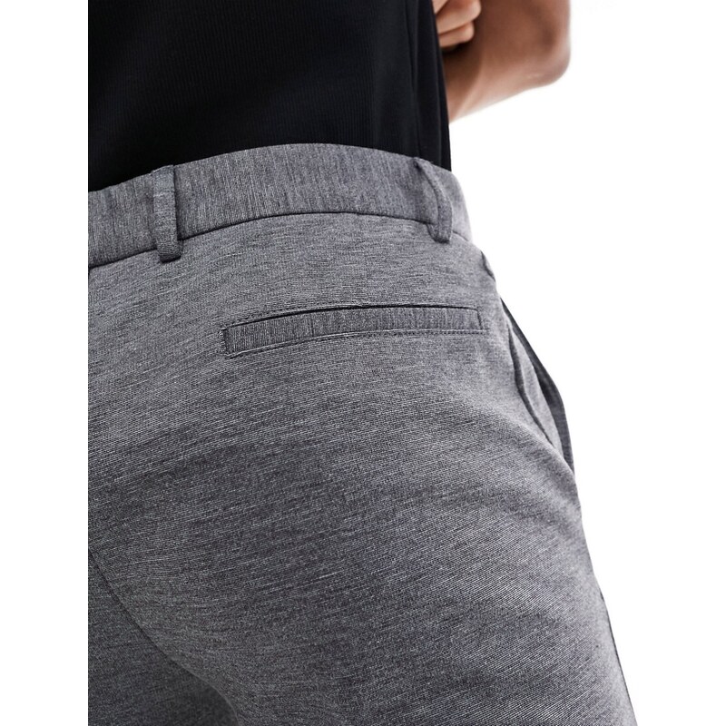 Jack & Jones Premium - Pantaloni da abito slim in jersey grigi-Grigio
