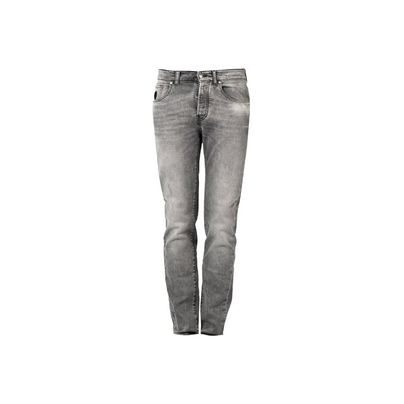 Jeans John Richmond regular con inserti in vera pelle uomo