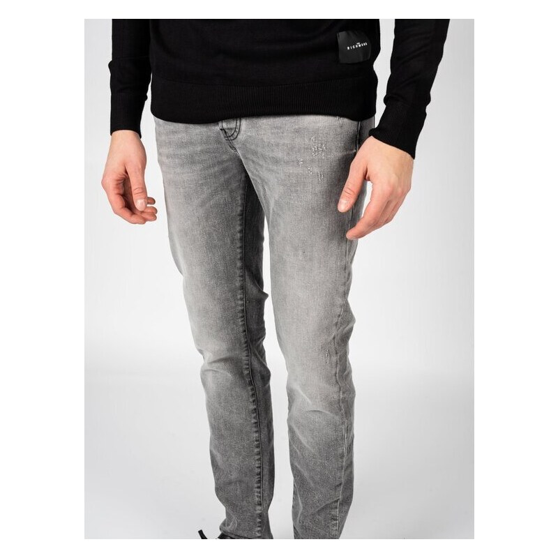 John Richmond jeans uomo Grikio effetto used lavaggio nero main image 0