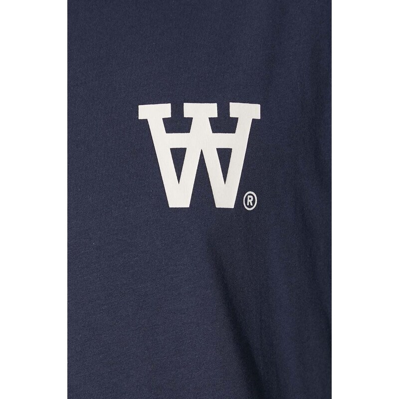 Wood Wood t-shirt in cotone Ace AA Logo uomo colore blu navy 10285709.2222