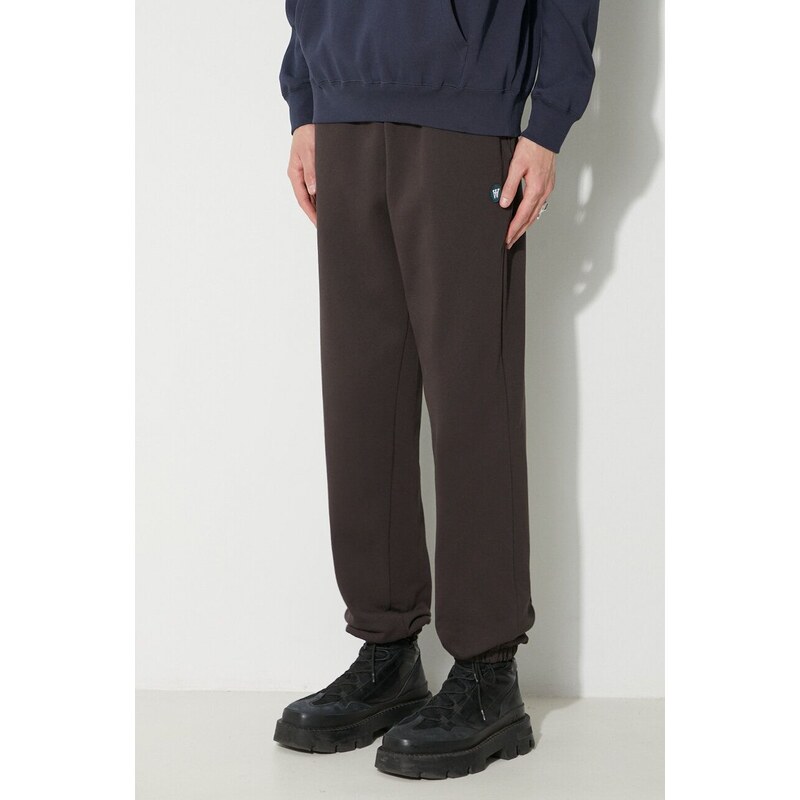 Wood Wood pantaloni da jogging in cotone Cal Joggers colore marrone 10275000.2424