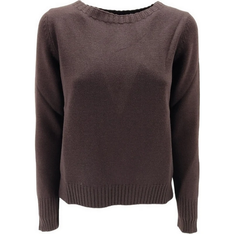Maglione Donna Girocollo In Cotone - Morbido Pullover Autunno/inverno Maniche Lunghe, Beige