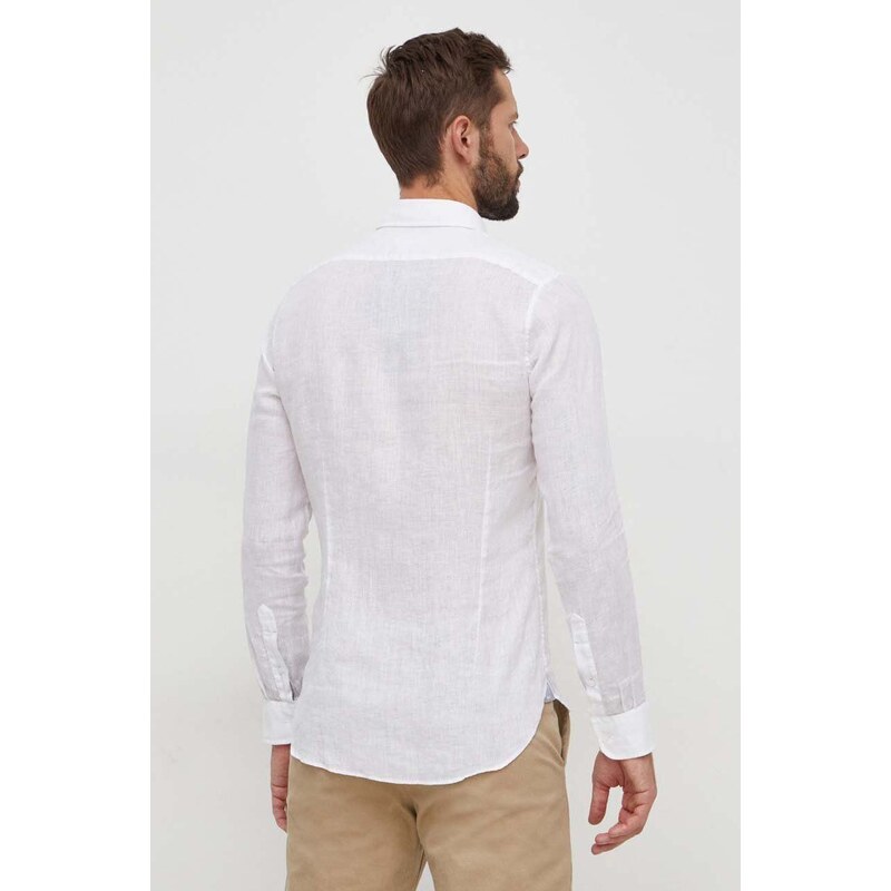 Michael Kors camicia di lino colore bianco
