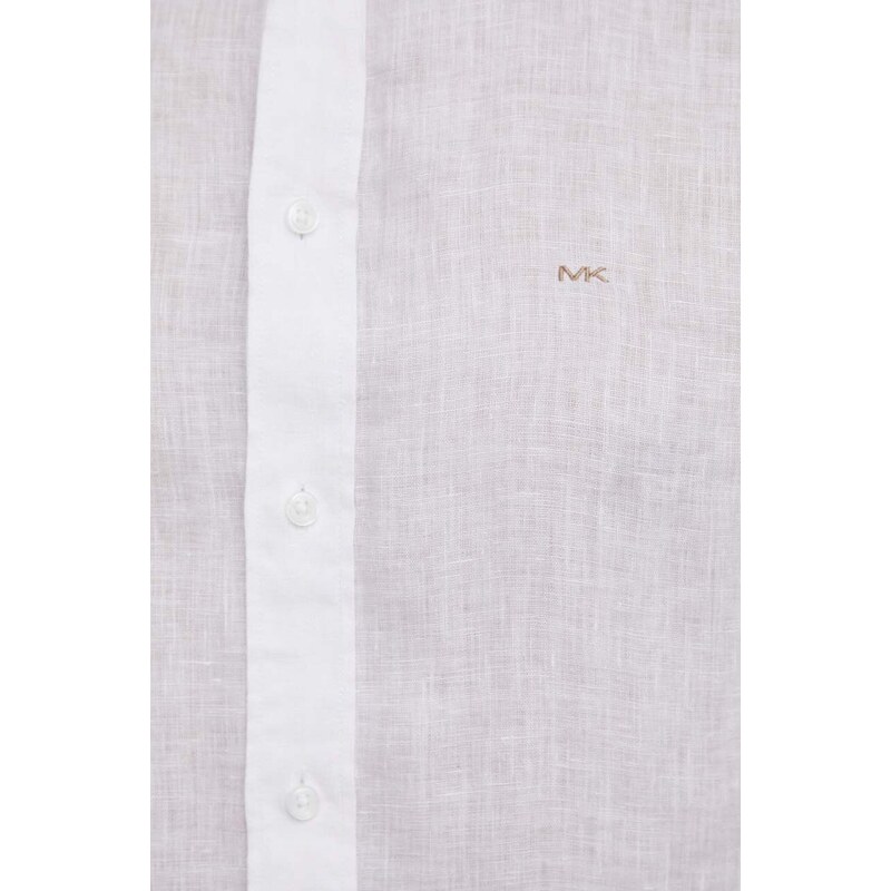 Michael Kors camicia di lino colore bianco