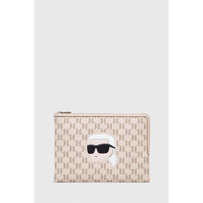 Karl Lagerfeld custodia per laptop colore beige
